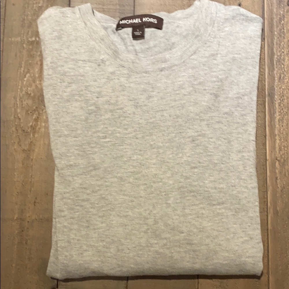 MICHAEL KORS SIZE SMALL GRAY CREWNECK SWEATER